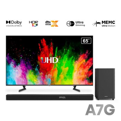 A7G 65“ 4K UHD Smart TV with Soundbar