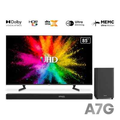 A7G 85“ 4K UHD Smart TV with Soundbar